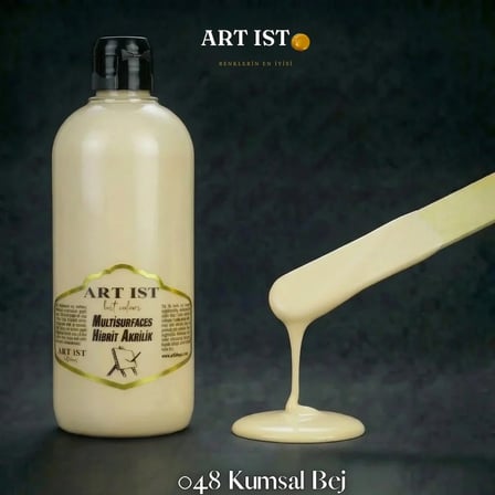 ART IST Multisurfaces Su Bazlı Akrilik Boya 500 ml - 048 Kumsal Bej
