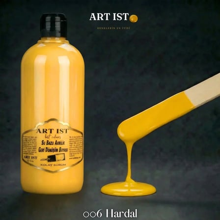 ART IST Geri Dönüşüm Su Bazlı Akrilik Boya 500 ml - 006 Hardal