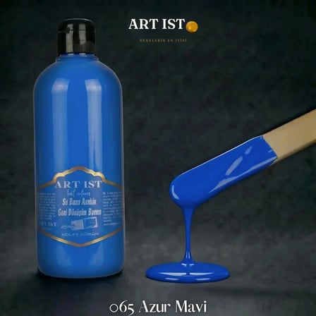 ART IST Geri Dönüşüm Su Bazlı Akrilik Boya 500 ml - 065 Azur Mavi