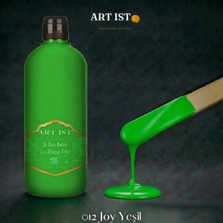 ART IST Geri Dönüşüm Su Bazlı Akrilik Boya 500 ml - 012 Joy Yeşil