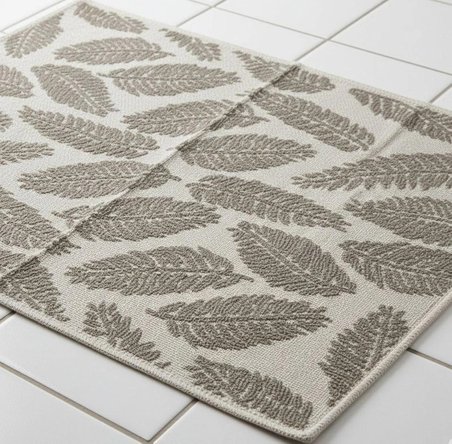 Pamuklu Kaymaz Taban Dikdörtgen Banyo Paspası – Yüksek Emici Pamuk Dokuma Halısı -Kilim 