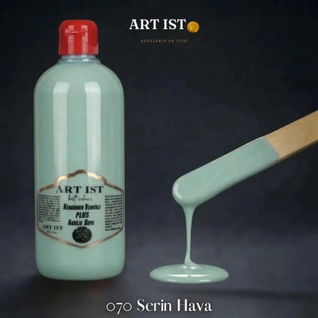 ART IST Kendinden Vernikli PLUS Su Bazlı Akrilik Boya 500 ml - 070 Serin Hava