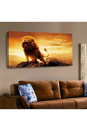 Zevahir 120x60 Aslan Kanvas Tablo