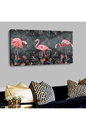 120x60 Kanvas Flamingo Tablosu