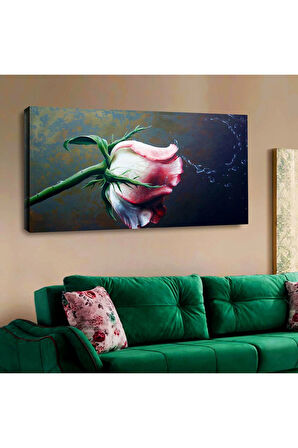 Zevahir 120x60 Kanvas Pembe Gül Tablosu