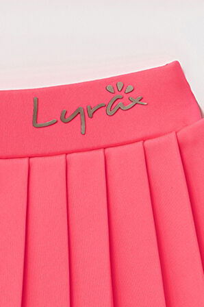 Lyrax Kabartmalı Şort Etekli Crop Kız Çocuk Sporcu Takım