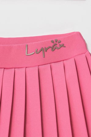 Lyrax Kabartmalı Şort Etekli Crop Kız Çocuk Sporcu Takım