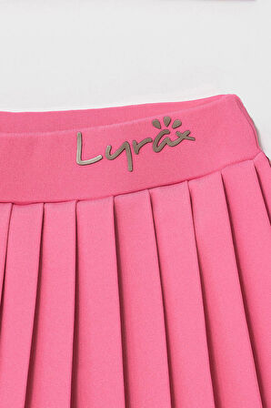 Lyrax Kabartmalı Şort Etekli Crop Kız Çocuk Sporcu Takım