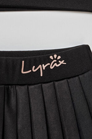 Lyrax Kabartmalı Şort Etekli Crop Kız Çocuk Sporcu Takım