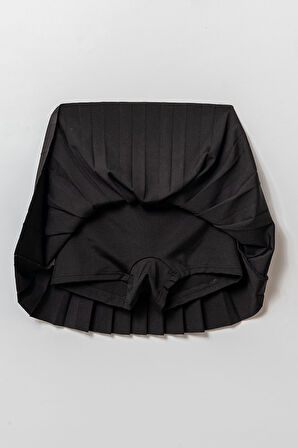 Lyrax Kabartmalı Şort Etekli Crop Kız Çocuk Sporcu Takım