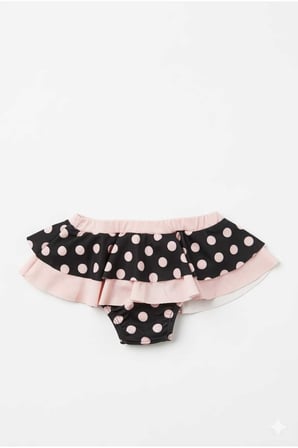 Puan Desenli Kız Çocuk Bikini Takımı