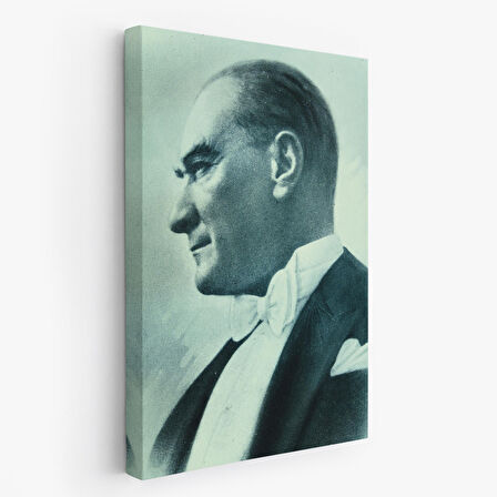 Atatürk Portre Tablosu Mustafa Kemal Atatürk Dikdörtgen Dekoratif Kanvas Tablo-DI-86