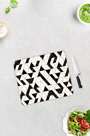 Cam Kesme Tahtası - Cam Kesme Tablası | Black Gold | 29cm x 34cm