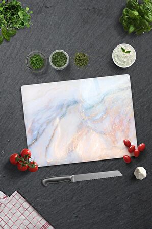 Cam Kesme Tahtası - Cam Kesme Tablası | Supreme Mermer Görünümlü | 30cm x 40cm