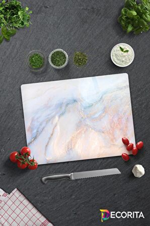 Cam Kesme Tahtası - Cam Kesme Tablası | Supreme Mermer Görünümlü | 30cm x 40cm