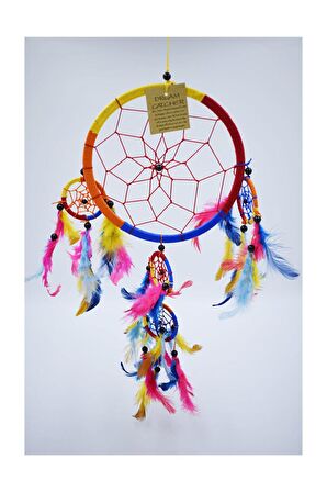 Düş Kapanı, 16 cm, Çok Renkli, Rüya Kapanı, Dream Catcher