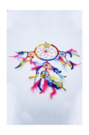 Düş Kapanı, 16 cm, Çok Renkli, Rüya Kapanı, Dream Catcher