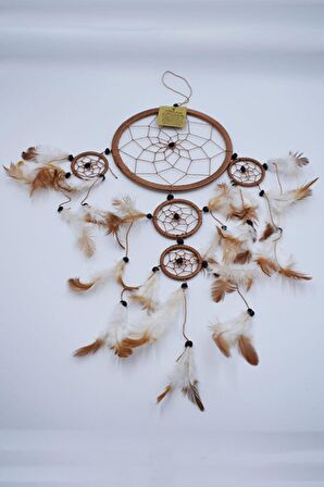 Düş Kapanı, 16 cm, Kahverengi, Rüya Kapanı, Dream Catcher, Dekorasyon