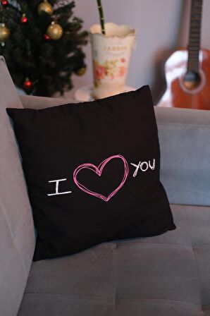 MetisTex Dekoratif Dolgulu Yastık - Iloveyou