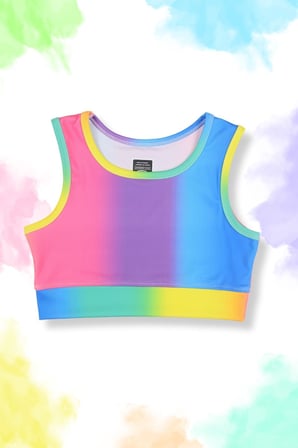 Batik Desenli Şort Etekli Crop Kız Çocuk Sporcu Takım
