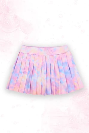 Batik Desenli Şort Etekli Crop Kız Çocuk Sporcu Takım