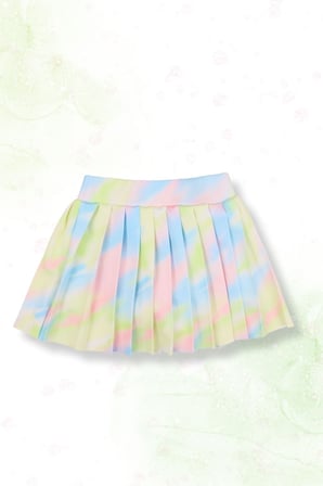 Batik Desenli Şort Etekli Crop Kız Çocuk Sporcu Takım