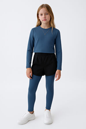 Şort Detaylı Kız Çocuk Spor Takım