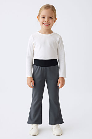 Yüksek Bel İspanyol Paça Kız Çocuk Tayt