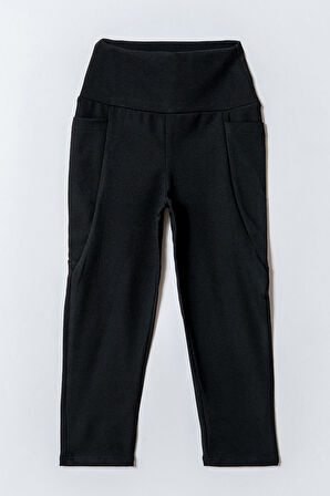 Cep Deteylı Kız Çocuk Sporcu Tayt