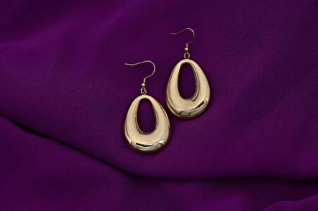 ÖZEL SERİ GOLD DAMLA ÇELİK KÜPE-CLKKP2