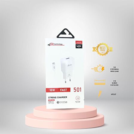 TLP 501 Strong Micro USB 18W Şarj Cihazı