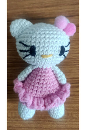 Sevimli Kedi Figürü Pembe