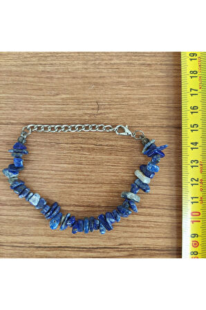Lacivert Lapis Lazuli Doğal Taş Bileklik | 16–19 cm Ayarlanabilir - 545