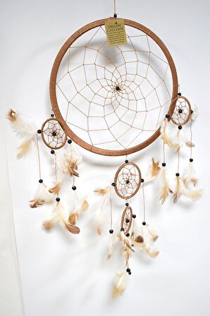 Rüya Kapanı, 27 cm, Kahverengi, Düş Kapanı, Dream Catcher