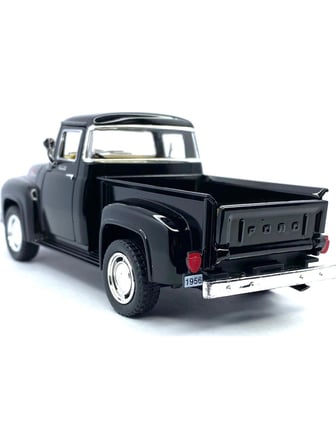 1956 Ford F - 100 Pickup Çek Bırak 5inch. Lisanslı Model Araba, Oyuncak Araba 1:38 Siyah