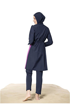 Ruko Maio 22143 Kadın Paraşüt Tesettür Mayo İndigo 2 Tam Tesettür