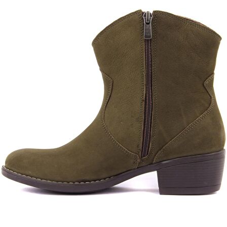 Sail Lakers - Haki Nubuk Fermuarlı Kadın Bot