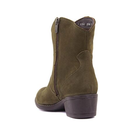 Sail Lakers - Haki Nubuk Fermuarlı Kadın Bot