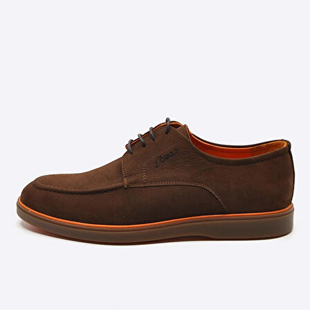 FOSCO-GÜNLÜK CASUAL AYAKKABI-NATUREL NUBUK-KAHVE RENK-BAĞCIKLI