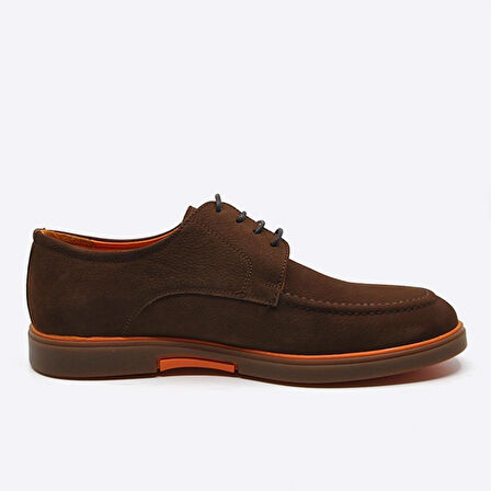 FOSCO-GÜNLÜK CASUAL AYAKKABI-NATUREL NUBUK-KAHVE RENK-BAĞCIKLI