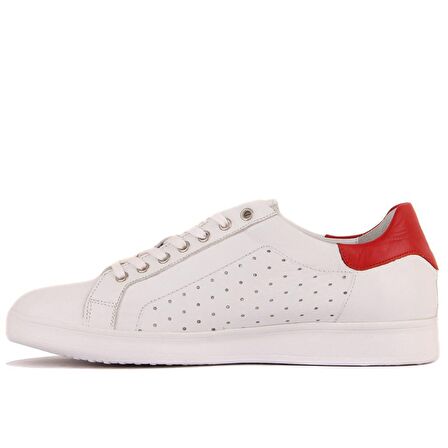 Sail Lakers - Beyaz Deri, Zımbalı Erkek Sneaker