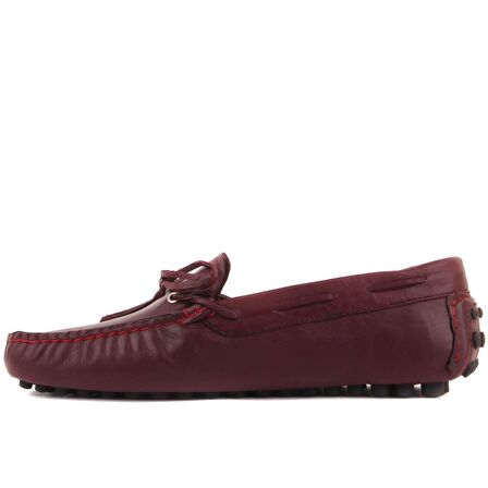 Sail Lakers - Bordo Deri Erkek Loafer