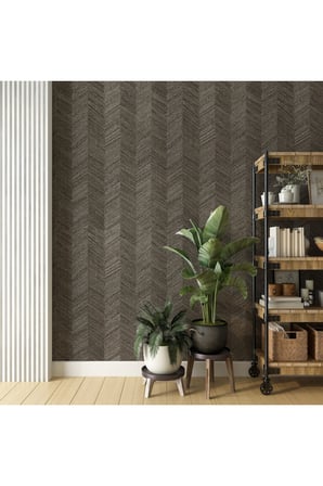 balıksırtı desenli duvar kağıdı 100-1 (vizon) | wallert olivia, kağıt taban taban + vinil kaplama - 16.5 m²