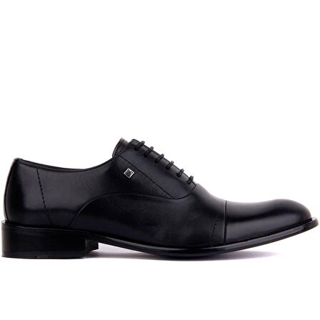 Fosco - Siyah Deri Neolit Erkek Klasik Ayakkabı