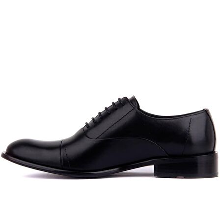 Fosco - Siyah Deri Neolit Erkek Klasik Ayakkabı