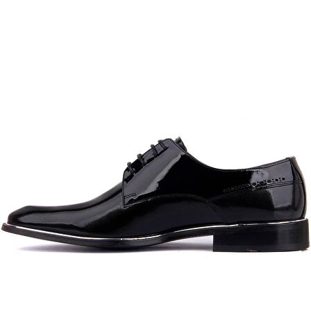 Fosco - Siyah Rugan Neolit Erkek Klasik Ayakkabı