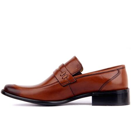 Fosco - Taba Deri Neolit Erkek Klasik Ayakkabı