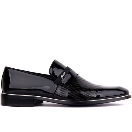 Fosco - Siyah Rugan Neolit Erkek Klasik Ayakkabı