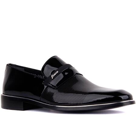 Fosco - Siyah Rugan Neolit Erkek Klasik Ayakkabı