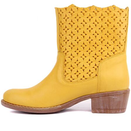 Sail Lakers - Sarı Deri Fermuarsız Yaz Botu